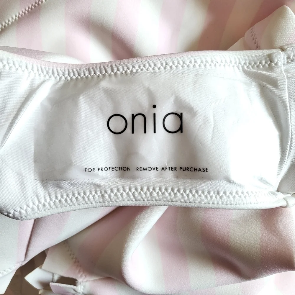 New With Tag Onia Betty Macro Stripe Cradle Pink One Piece Swimsuit NWT XS